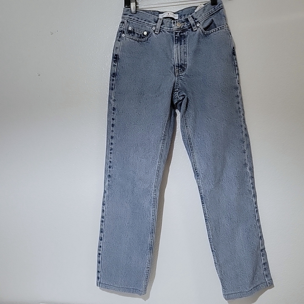 Tommy Hilfiger Jeans Women Size 2 L33 Light Wash Straight Leg Denim